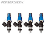 ID1050-XDS Injectors Set of 4, 60mm Length, 11mm Blue Adaptor Top, 204 Lower Cushion - Mazda MX-5 NA/NB 89-04