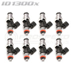 ID1300-XDS Injectors Set of 8, 48mm Length, 14mm Grey Adaptor Top, 15mm Lower O-Ring - Holden/HSV/GM LS2