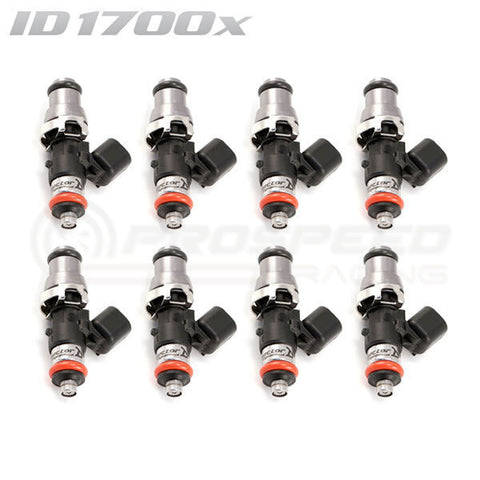 ID1700-XDS Injectors Set of 8, 48mm Length, 14mm Grey Adaptor Top, 15mm Lower O-Ring - Holden/HSV/GM LS2