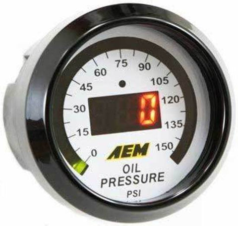 AEM Digital Oil Pressure Display Gauge (0-150psi)
