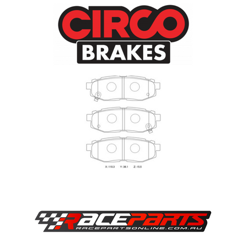 Circo Racing Brake Pads REAR (BRZ/86 GTS)