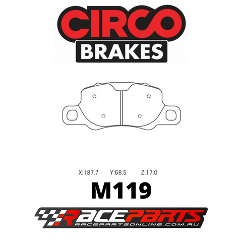 Circo Brake Pads REAR (Porsche 911 Turbo (991) / GT3 3.8 (991) / Cayman (981)