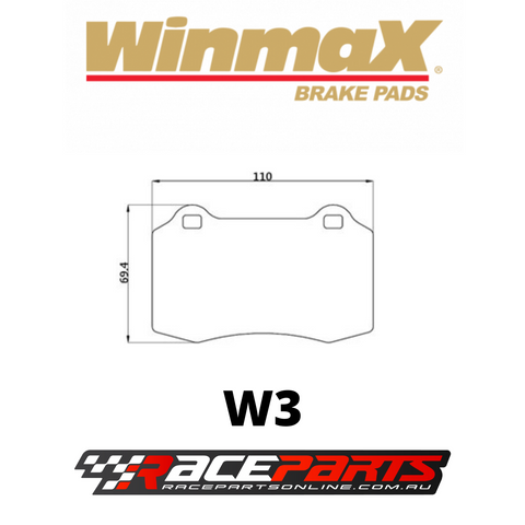 Winmax Brake Pads REAR (VF SSV Redline / Ford FPV Falcon GT 4pot Brembo)