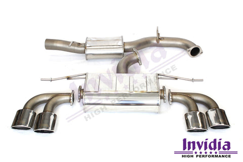 Invidia Q300 Non-Valved Catback Exhaust w/Oval SS Rolled Tips - VW Golf R Mk7