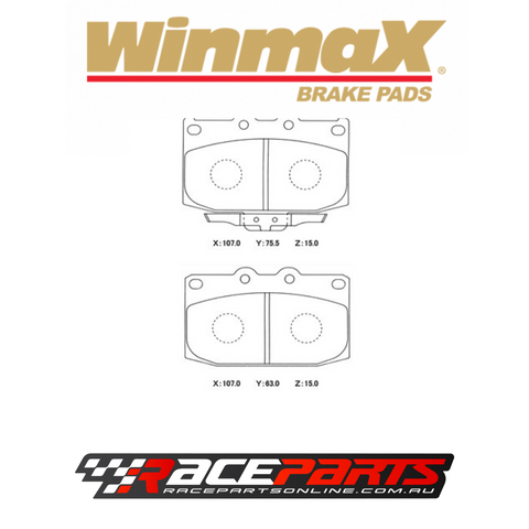 Winmax Brake Pads FRONT (Mazda RX7 FD)